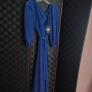 DKNY Royal Blue Long Sleeve Dress